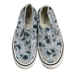 VANS Slip-On Light Blue Floral Sneakers 7